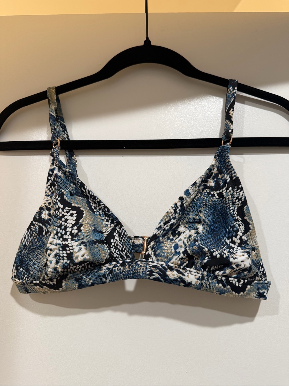 Target Blue Snake-Print Triangle Bikini Top